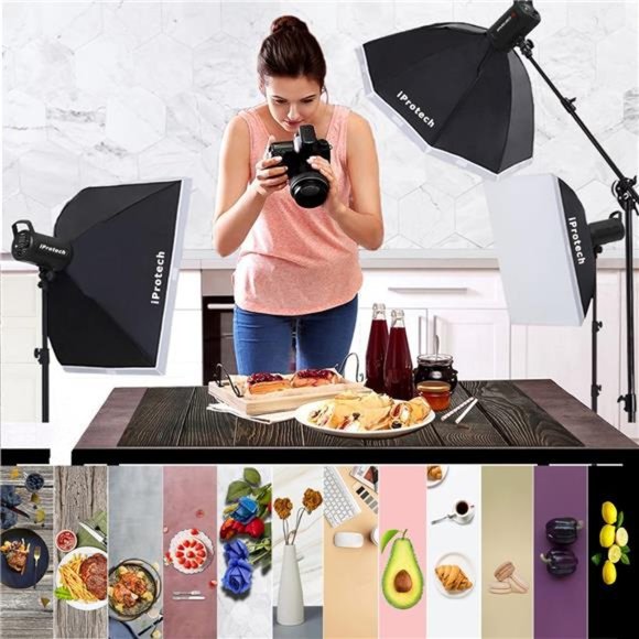 7PCS 14Patterns Double-Sided Photography Background Paper with Stand, Waterproof - Picture 2 of 8
